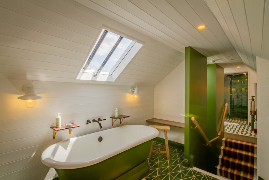 Double Red Duke Bathroom Image with Conservation Rooflight