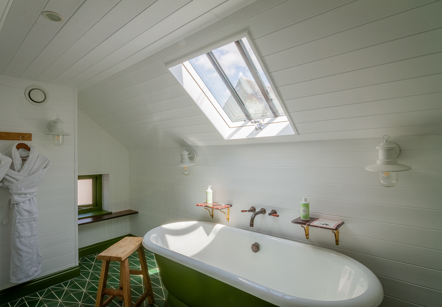 Internal view of a Conservation Rooflight above a bath - Homeowners Hub Inspiration